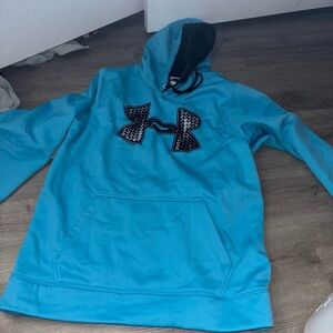 Under Armour Teal Hoodie with Black Logo